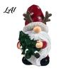 Gnome Figurines for Christmas Figurine Resin Hat & Tree Tomte with Reindeer Tabletop Decorations Antlers Holiday Decor Window Shelf