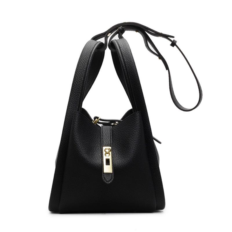 Popular Small Bag Women's Spring and Summer New Retro Shoulder Messenger Bag Textured Portable Bucket Bag