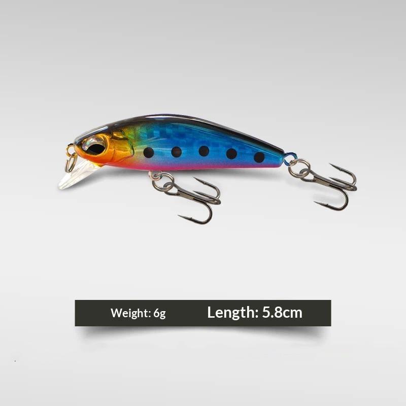 5.8Cm 6G Fishing Lures Sinking Micro Minnow Wobbler Artificial Hard Bait Fishing Accessories Mini Stream Bass Bait