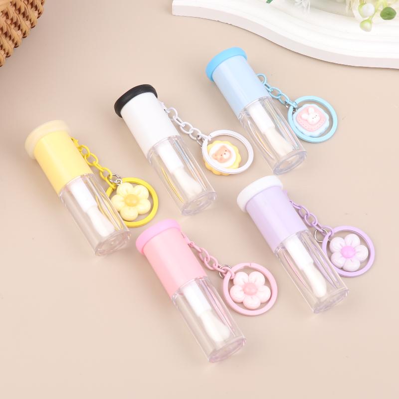 Lip Glaze Bottle With Keychain Big Wand Empty Lipstick Gloss Tube Refillable Liquid Container Bottle Lip Gloss Sample Bottle