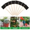 20 Unidades Etiquetas Rústicas de Madera para Plantas, Señales de Jardín en Forma de T - Pizarra Mensajes, Montaje en Suelo