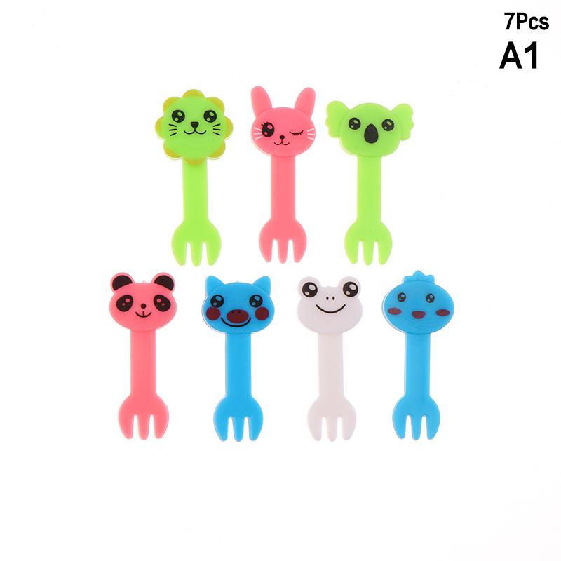 Cartoon Animal Fruit Fork Cupcake Decoration Food Bento Decoration Color Style Toothpicks Accessories Dessert Tools