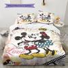 Retro-style collage Mickey Minnie print bedding set – the perfect choice for decorating a child's bedroom. Warm and comfortable