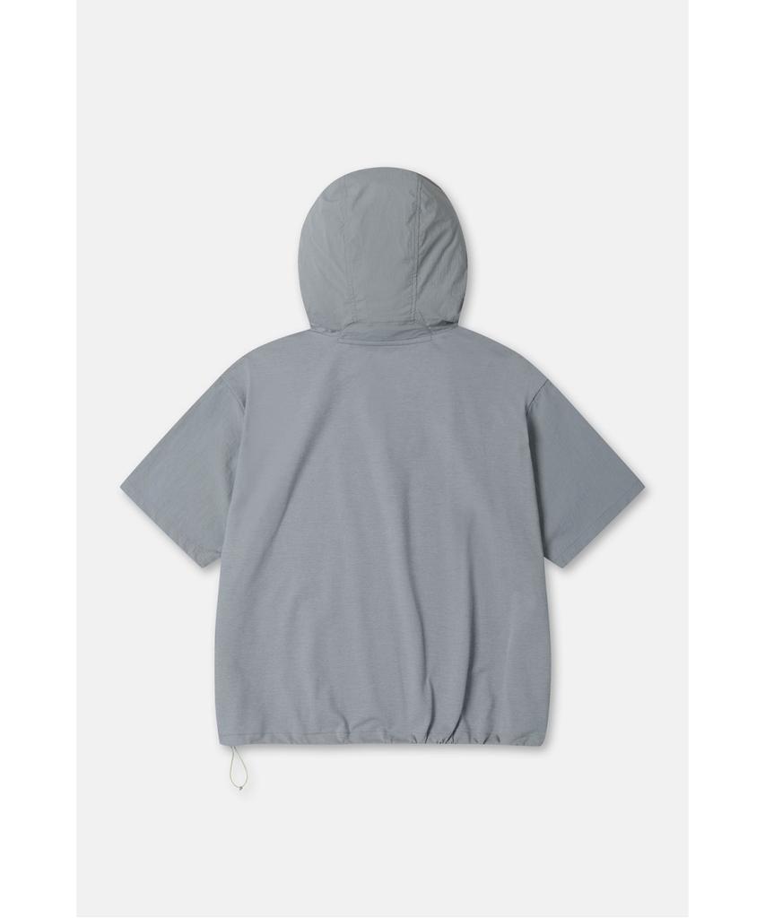 Koolongseupocheu Women'S Daypack Loose Fit Hooded Short Sleeve Anorak Tvtcm26672Loc