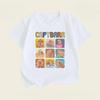 Kawaii Dolphin Pattern Children's Casual Short Sleeve T-shirt, Suitable for Summer Dressing
