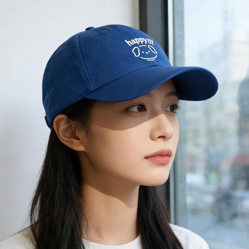 

New cartoon embroidered baseball cap men s and women s curved brim cap sun hat new soft top versatile hat regular