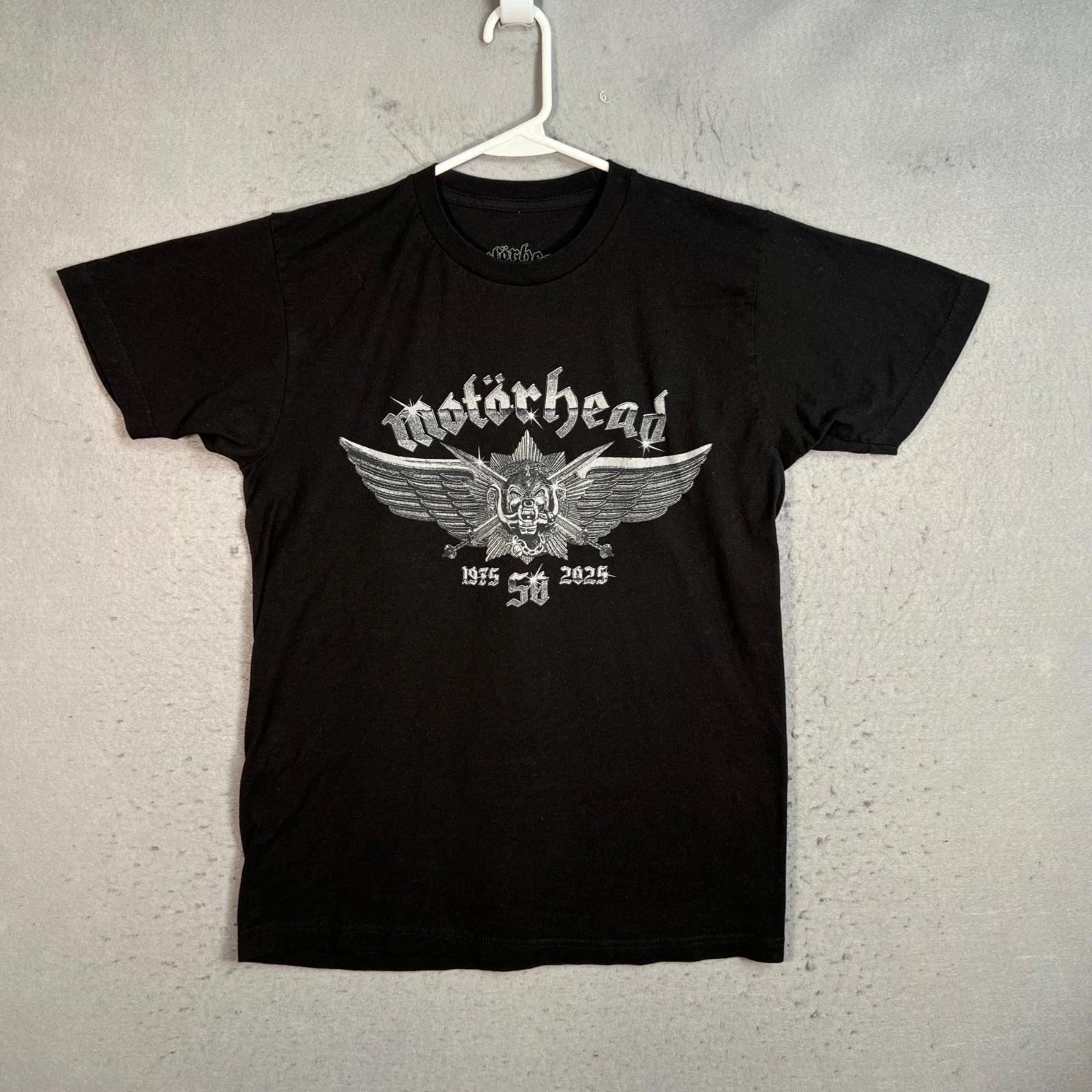 Motörhead 50th Anniversary Black Graphic Cotton T-Shirt Mens Size Medium M