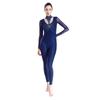 Women Gymnastics Jumpsuit Shiny Rhinestones Patchwork Mock Neck Long Sleeve Back Invisible Zipper Rompers