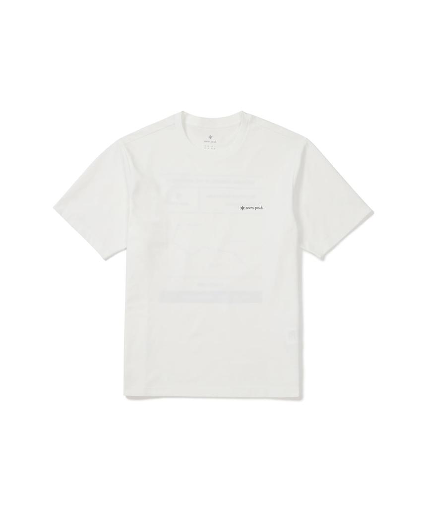 Regen Graphic T Short OFF 2XL [Snow Peak] Quick-Dry S/S GS-S26MUTTS52 T-shirt, Sleeve, Men's/Women's, WHITE,