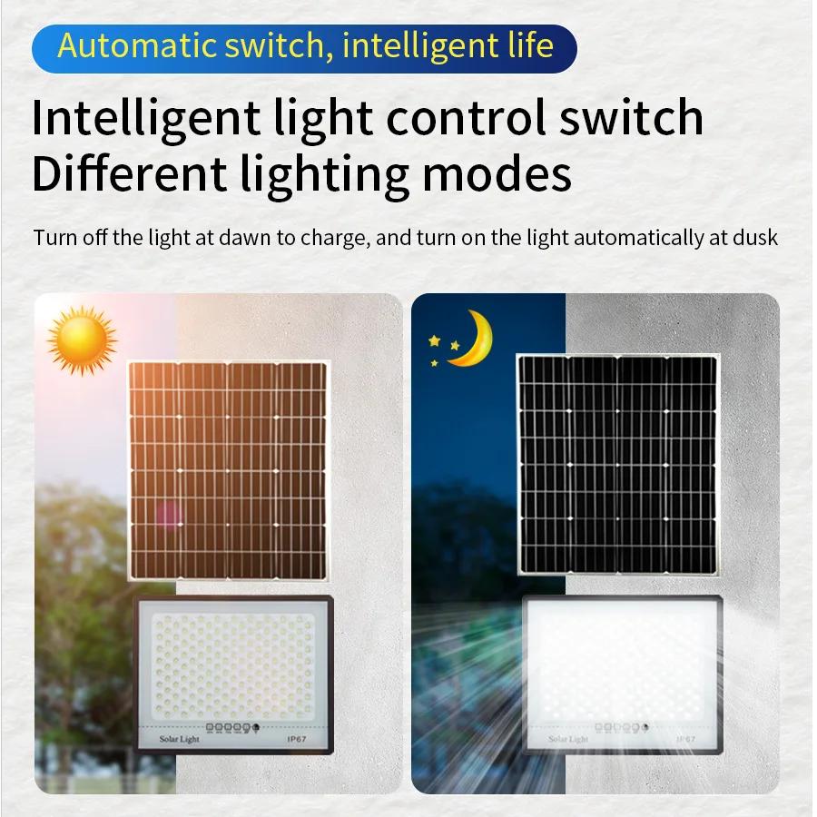 Outdoor Solar Light 72/128/200leds Spotlights Solar Lights Waterproof Remote Control Solar Wall Lamp Street Garden Sunlight