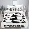 Panda Duvet Cover Set 3D Children'S Bedding Set Cotton Covers 3-Piece 1 Quilt Cover 100% Polyester Home Decor