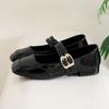 Fashion French Mary Jane Shoes Women's 2025 New Square Toe Block Heel Kitten Heel Shoes