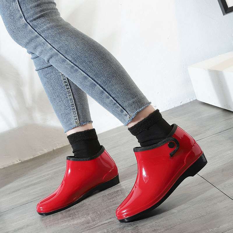 Rain shoes women's adult Korean version trendy fashion short tube waterproof, non-slip and wear-resistant spring and summer water shoes low-top rain