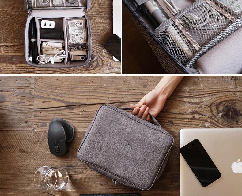 Waterproof Multifunctional Travel Digital Storage Bag for Cables, Power Bank, USB, Charger, and Earphones