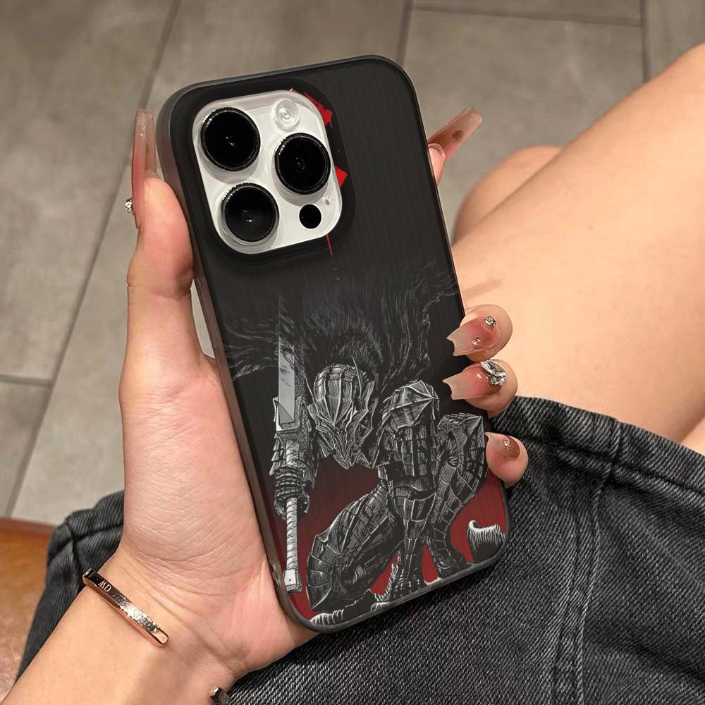 Comic Cool Berserk For IPhone 17 16 15 14 13 12 11 Pro Max Plus Pro Clear Phone Cover Non-Slip Shell