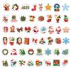 50 Sheets PVC Christmas Cartoon Creative Stickers for DIY Phone Case & Notebook Decoration