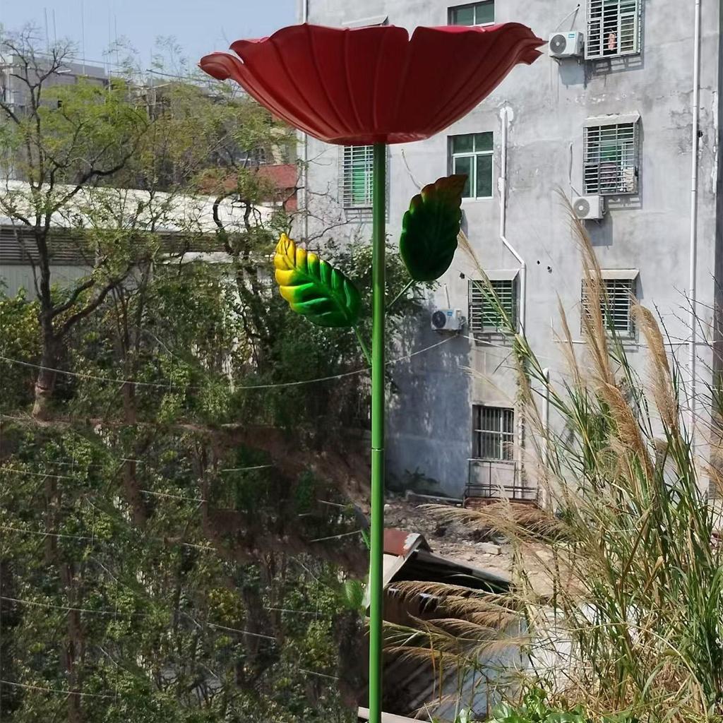Bee Bath Flower Shape Bird Bath Outdoor Stake Hummingbird Watering Station For Patio Backyard Porch Yard Lawn Flower Bed