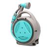 15M Portable Garden Hose Reel with Nozzle Handheld Water Hose Holder Reel for Outdoor Watering Green