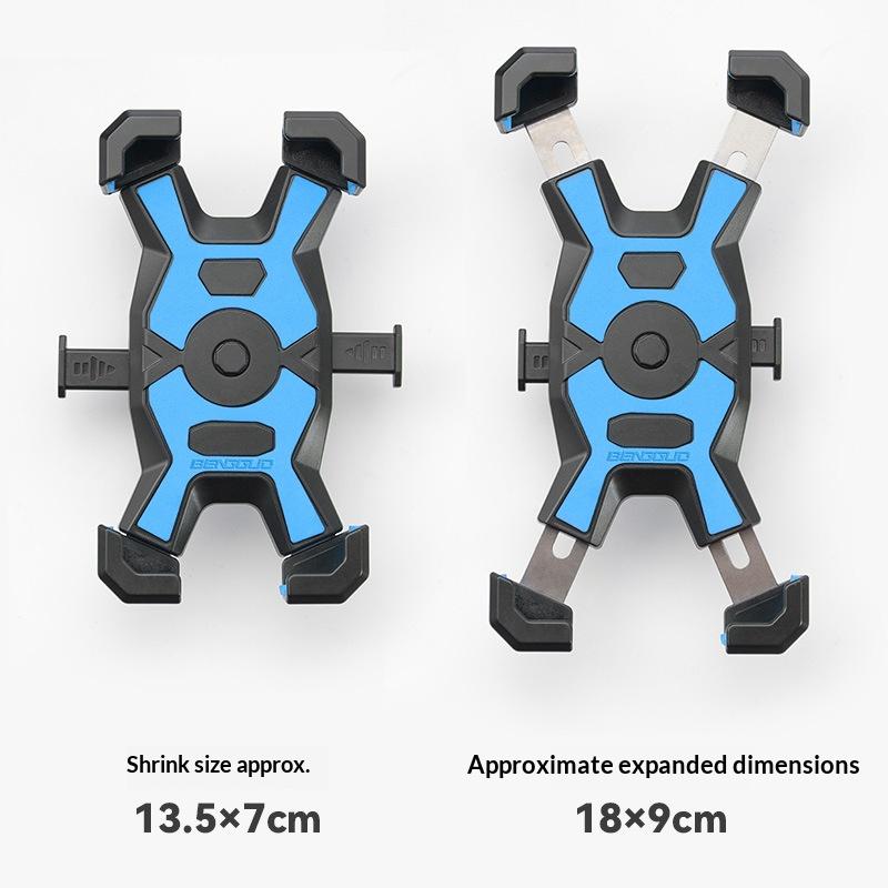 BENGGUO 4-Claw Bicycle Phone Mount 360 Degree Rotation Shockproof Motorcycle Cell Phone Bracket