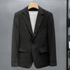 Men Loose Fit Suit Coat Lapel Long Sleeve Single Button Flap Pockets Suit Jacket Solid Color Casual Business Suit Coat Workwear