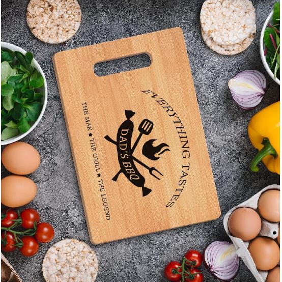 Dad Gifts for Fathers Day, Dad Kitchen Gifts Bamboo Cutting Board, Gifts for Dad Who Wants Nothing from Daughter Son, Personalized Dad Birthday Gift,