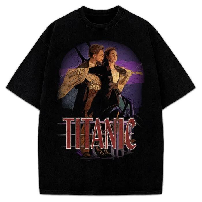 

Titanic T-Shirt Leonardo Dicaprio Kate Winslet 90 s Vintage Movie Retro Tee M