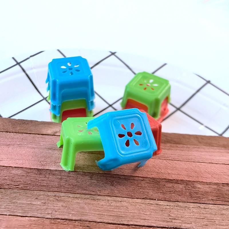 10 Stück 1:12 Puppenhaus Miniaturmöbel Stuhl Hocker Modell Spielzeug für Puppenhaus