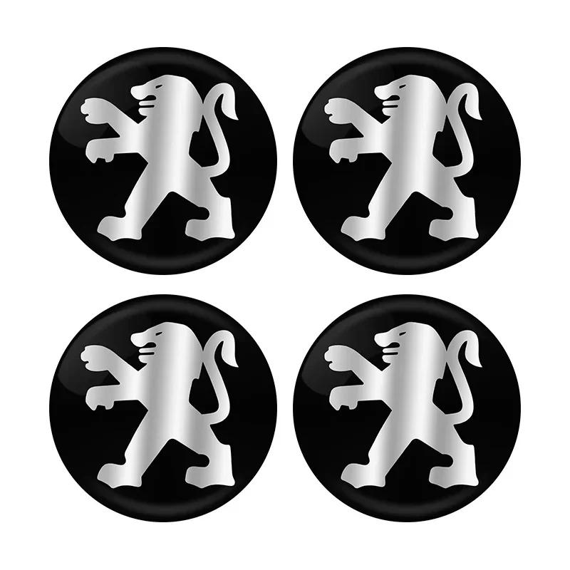 4Pcs Car Styling Wheel Hub Center Caps Stickers Rim Badge Cover For Peugeot 307 206 308 207 406 407 408