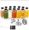 2oz Glass Mini Bottle for Juice, Whiskey, Liquor, Travel, or Sample Use.
