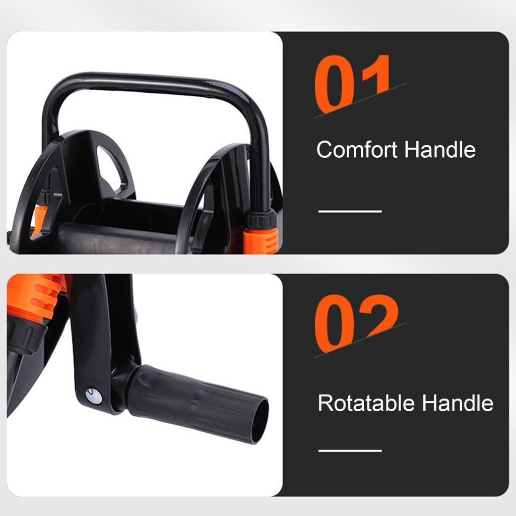 DIY Hose Reel Multi-Purpose Single Arm Pipe Coiler Wear Resist Portable Hose Storage Reel for Home Garage Hose Storage