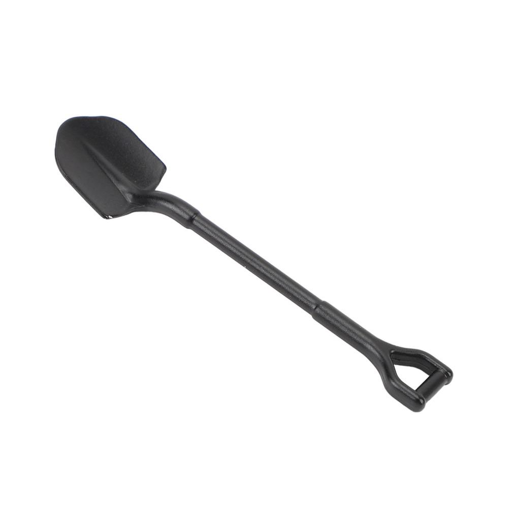 2Pcs Black RC Metal Shovel Decoration Set Iron Simulation Accessory Shovel For RC Crawler Cars