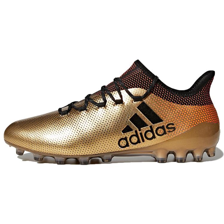 

Adidas X 17+ AG Artificial Ground Artificial Turf Abrasion Resistant Soccer Shoes Men s Gold Black CP9168 40