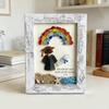 Sea Glass Graduation Art Class of 2026 Keepsake Gift Handmade Sea Glass Wall Art Frame Decor with Rainbow Gift for High School College Graduate