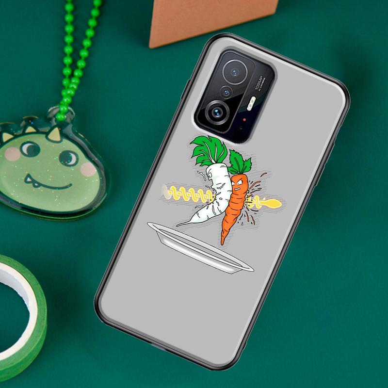 Funda con diseño de zanahoria y verduras para POCO F5 X5 X3 Pro X4 F4 GT F3 M5s C40, funda para Xiaomi 13 12 Lite 11T 12T Pro 12X