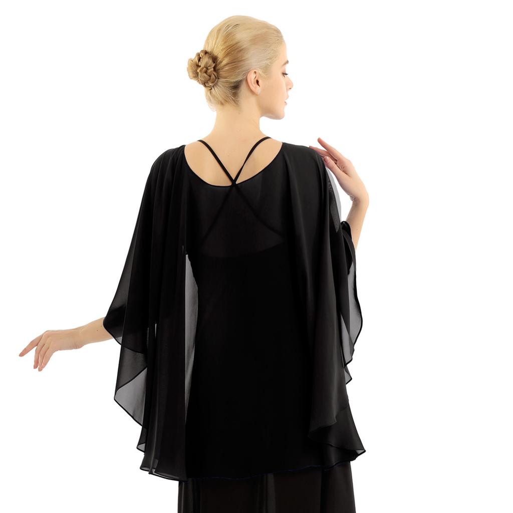 Weiches, leichtes Damen-Chiffon-Hochzeits-Umhang, langes Braut-Tuch und Umhänge