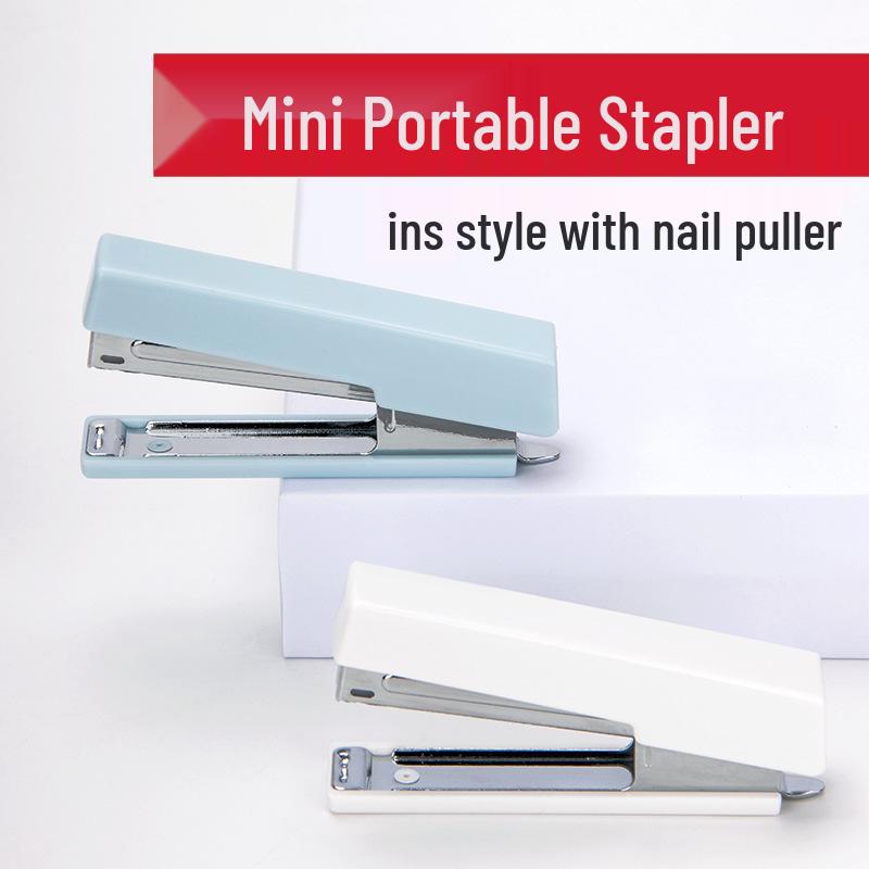Compact No. 10 Stapler with Staple Remover - Ideal for Office and Student Use White