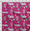oneOone Cotton Flex Fuschia Pink Fabric Summer Beach Diy Clothing Quilting Fabric Print Fabric By Yard 40 Inch