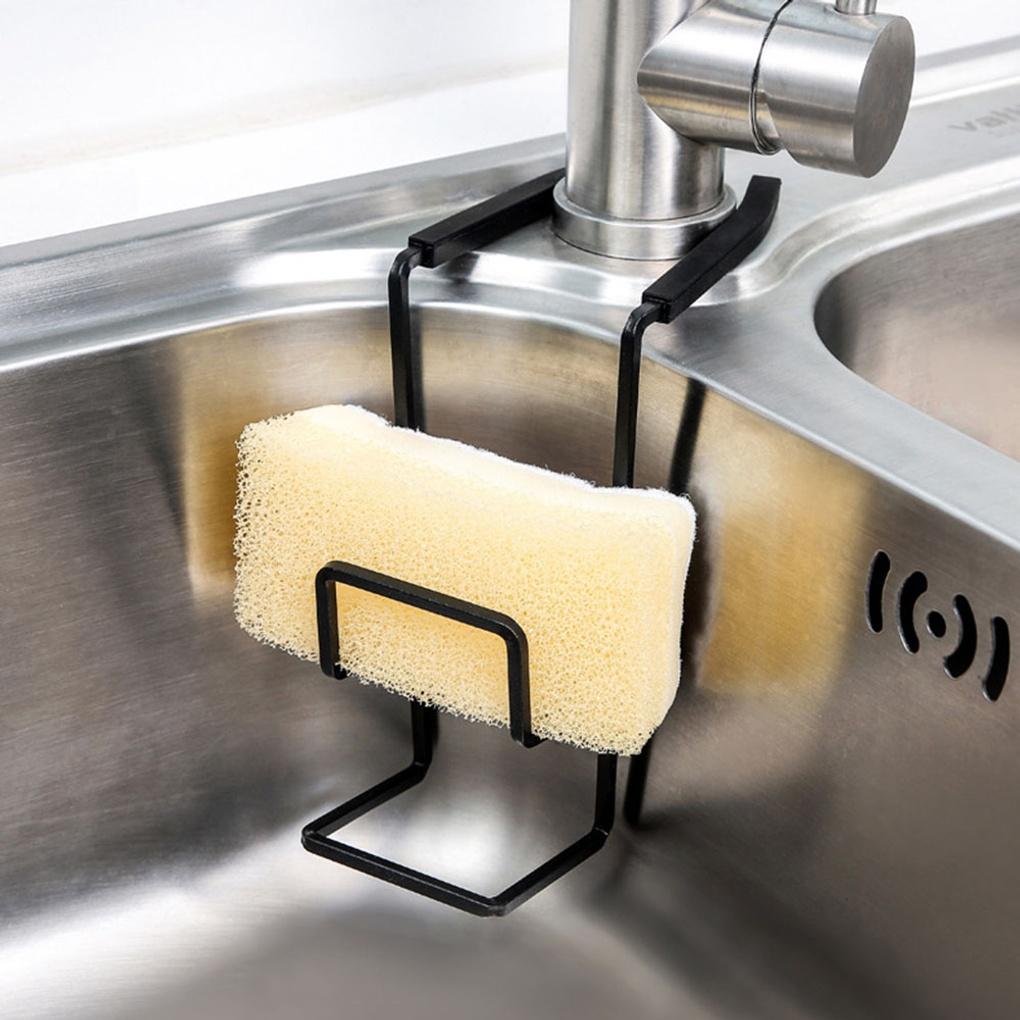 2-tier Dishwashing Sponge Holder (black) Sink Dishwashing Sponge Holder