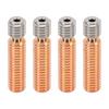 4pcs 3D Printer All Metal Heatbreak Professional Copper Alloy Extruder Throat Tube Replacement for 3D Printer