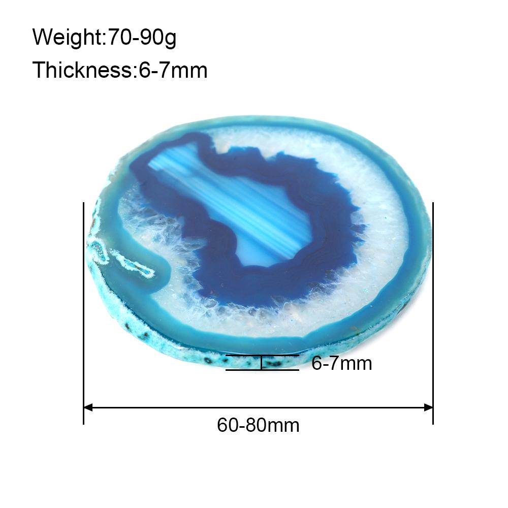1pcs 70-90g Red Blue Purple Crystal AGATE SLAB Geode Amethyst Crystal Mineral Coaster Electroplated Edging Geode Agate Slice