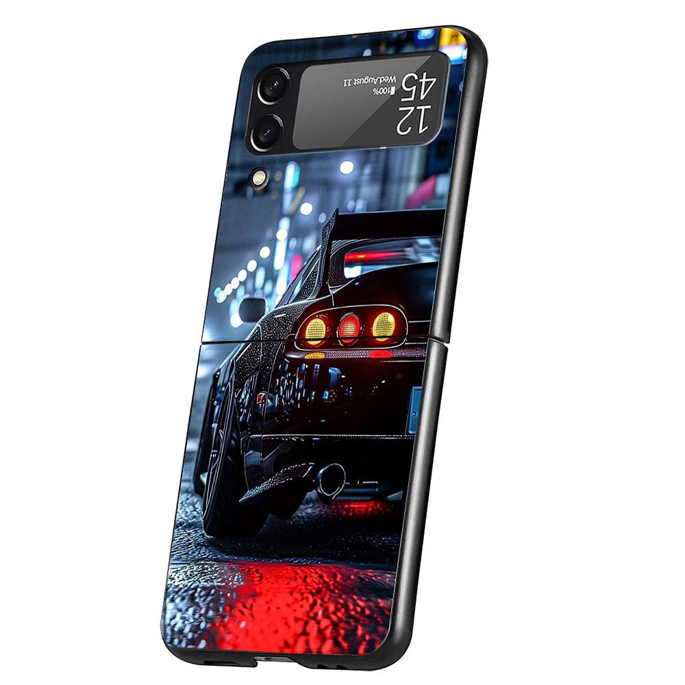 Cool Male Men Sports Cars Cover Phone Case For Samsung Galaxy Z Flip 7 6 5 4 3 5G Flip7 Flip6 Flip5 Flip4 Flip3 Black Fundas She