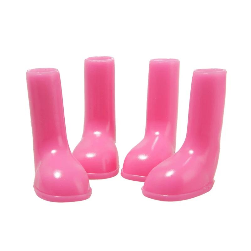 

Dog Shoes Pet Rain Boots Waterproof Anti-Skidding Pet Shoes Yorkshire Poodle Bichon Pomeranian Schnauzer Pug French Bulldog L рожевий