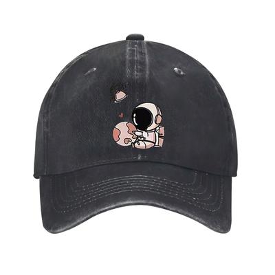 Casquette de baseball imprimé planète astronaute réglable décontractée polyester respirante chapeau de sport casquette adulte
