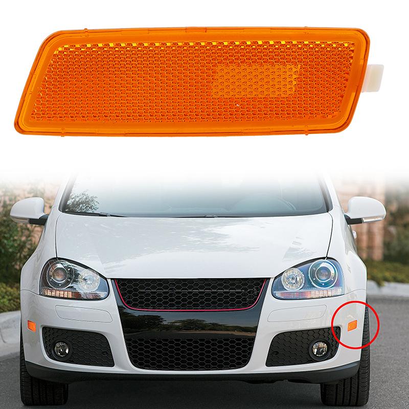 Front Bumper Reflector Side Marker Light For 2006-2009 Volkswagen Rabbit Indicators Turn Signal Lamp Without Bulbs