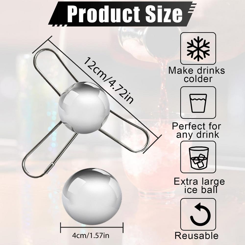 

Frozen Ball For Espresso Coffee Reusable Stainless Steel Ice Balls Multifunctional Cooling Coffee Gadget For Kitchen Accessories