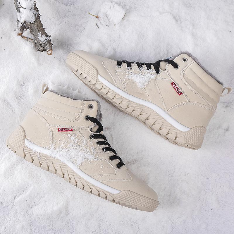 New Winter Men's Snow Boots Waterproof Men Winter Ankle Boots Big Size Plush Shoes Outdoor Hiking Shoe Warm Sneakers Men Shoes