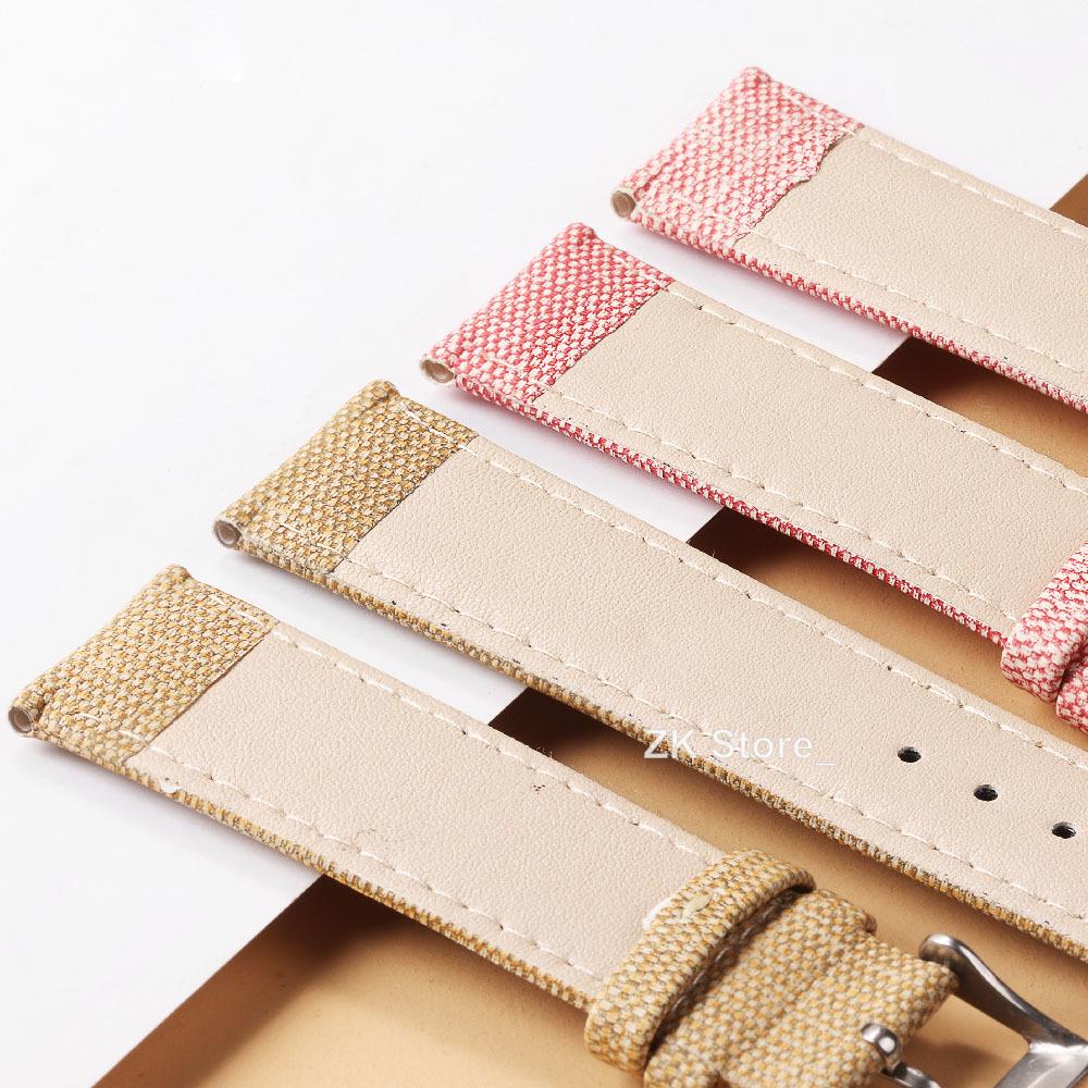 Vintage Lederarmband Denim-Muster Nylon Uhrenarmband 16mm 18mm 20mm 22mm Armband für Huawei Uhrenarmband Universelles Armband Gürtel