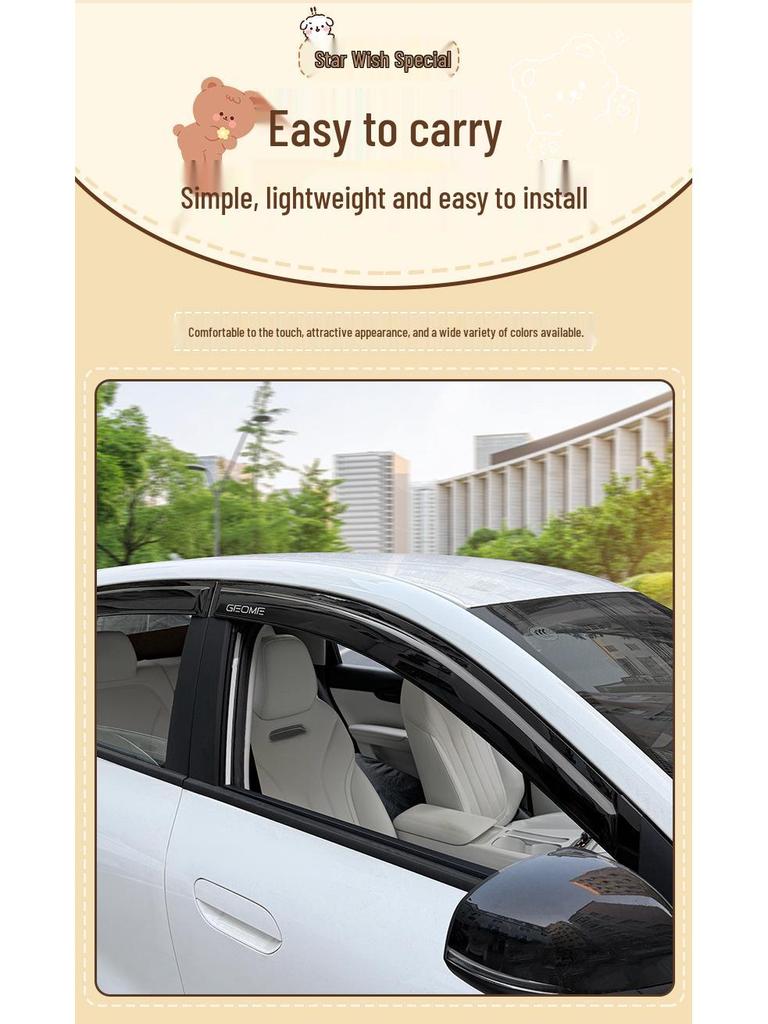 Custom Rain Guards for 25 Star Wish Car Models - Enhanced Body Exterior Decor