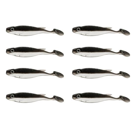 8Pcs Fishing Lures Soft Baits 3D Eyes Realistic Looking Bright Color Natural Swimming Posture Artificial Lures Fake Baits