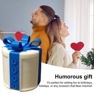 3D Prank Screw Box Annoying Gift Box with Screws Reusable Puzzle Box with Bow Gag Gift for Loved Ones Valentine's Day Pranks
